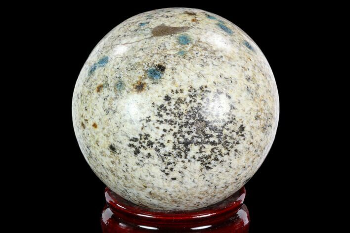 Polished K Granite (Granite With Azurite) Sphere - Pakistan #123475